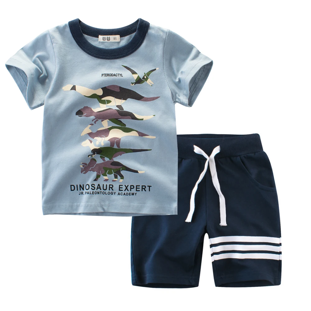 Летняя одежда для маленьких девочек шорты + футболка 2 предмета хлопковая детская