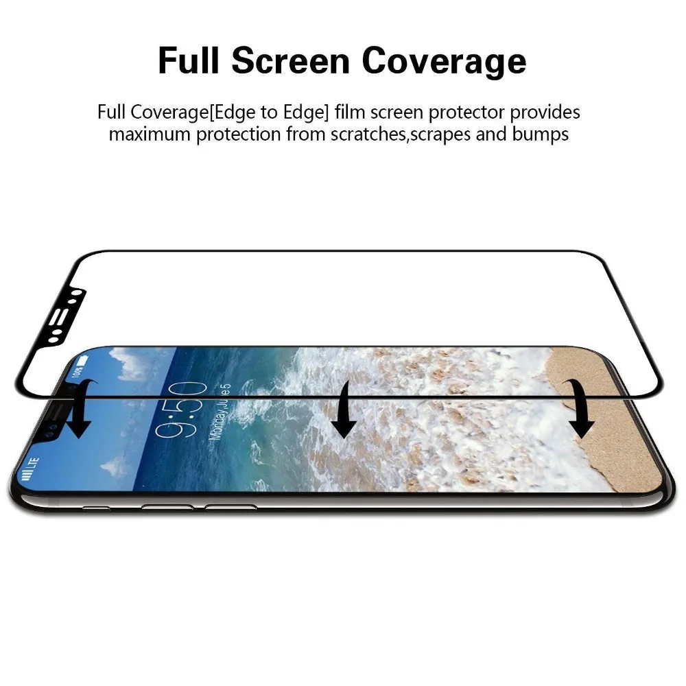 3D 9H изогнутый край Полное покрытие закаленное стекло для iPhone 7 6 S 8 Plus Защита