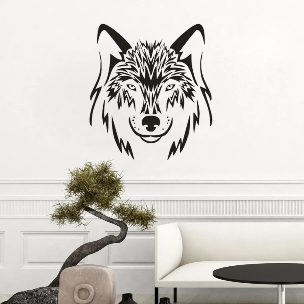 Волк собака наклейки с животными на стену волков Дизайн Наклейка дома Декор в