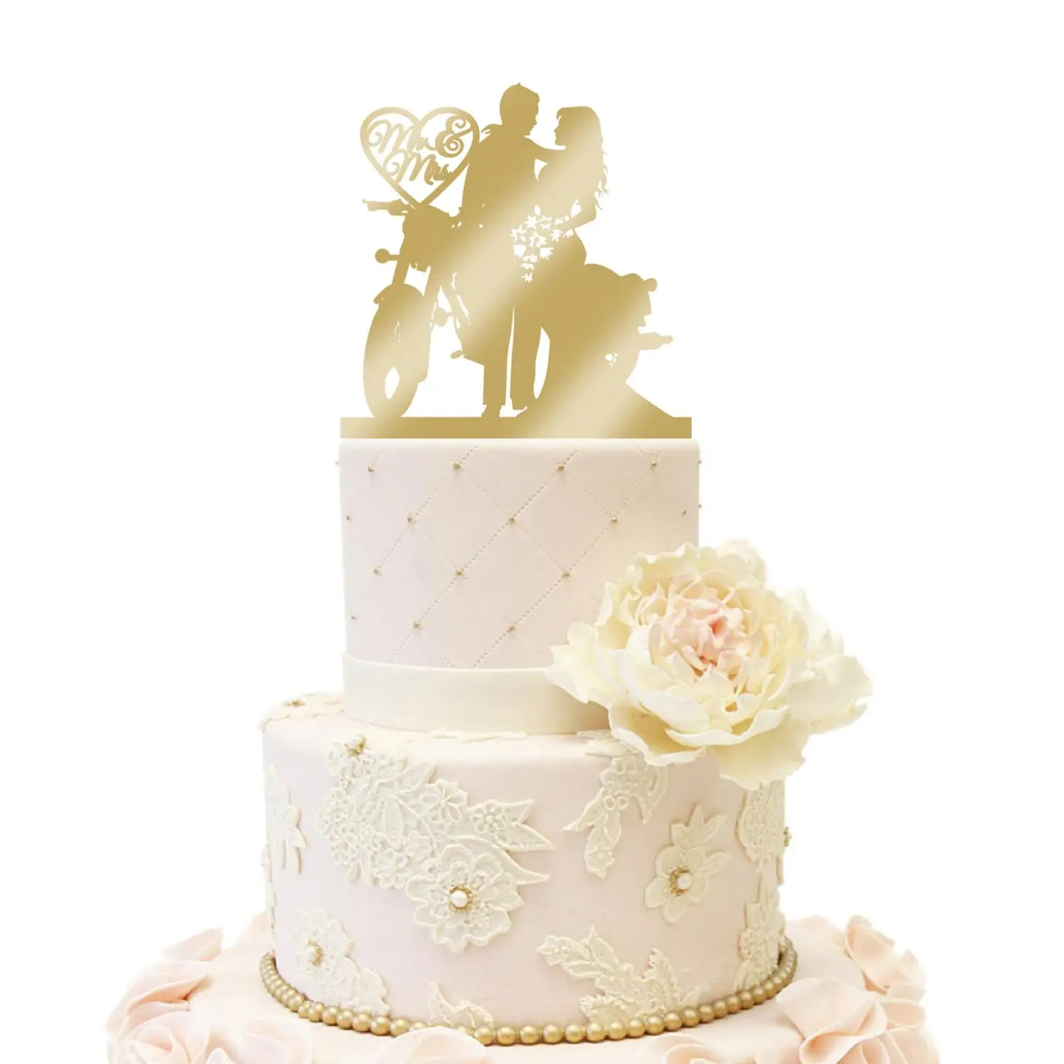 Топпер для свадебного торта на мотоцикл невесты и жениха персонализированное