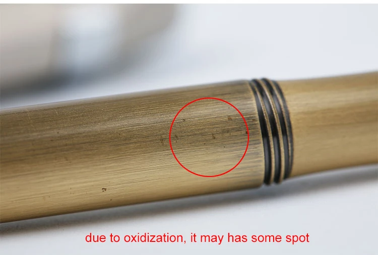 Delike Bullet Design Copper Fountain Pen Short Pen 0.38mm 0.58mm 0.6mm Creative Pocekt Pens with Gift Box for Collection