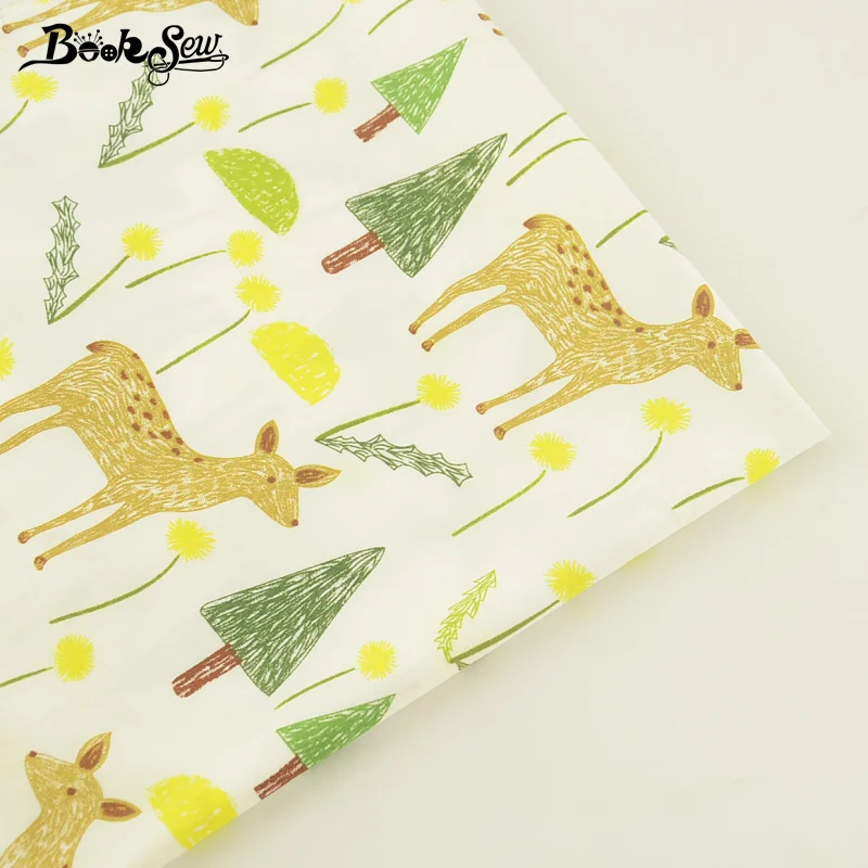 Booksew 100% хлопок саржа Ткань Вышивание для Скрапбукинг лоскутное Постельные