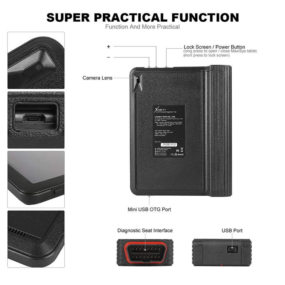 Launch X431 V+ V Plus 10,1 дюймов авто диагностические инструменты полная система OBD2 автомобильный сканер Профессиональный Автомобильный сканер PK X 431 Pro3