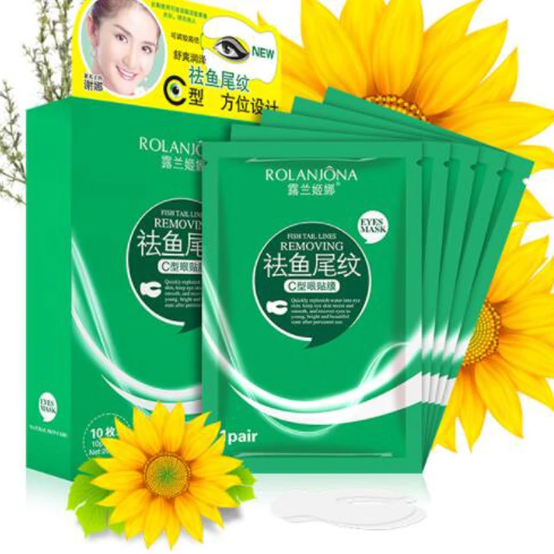 

1box= 10pairs ROLANJONA eye mask Fade Eye fine lines Relieves eye strain fades dark circles Anti-wrinkle FISH TAIL LINES REMOVE