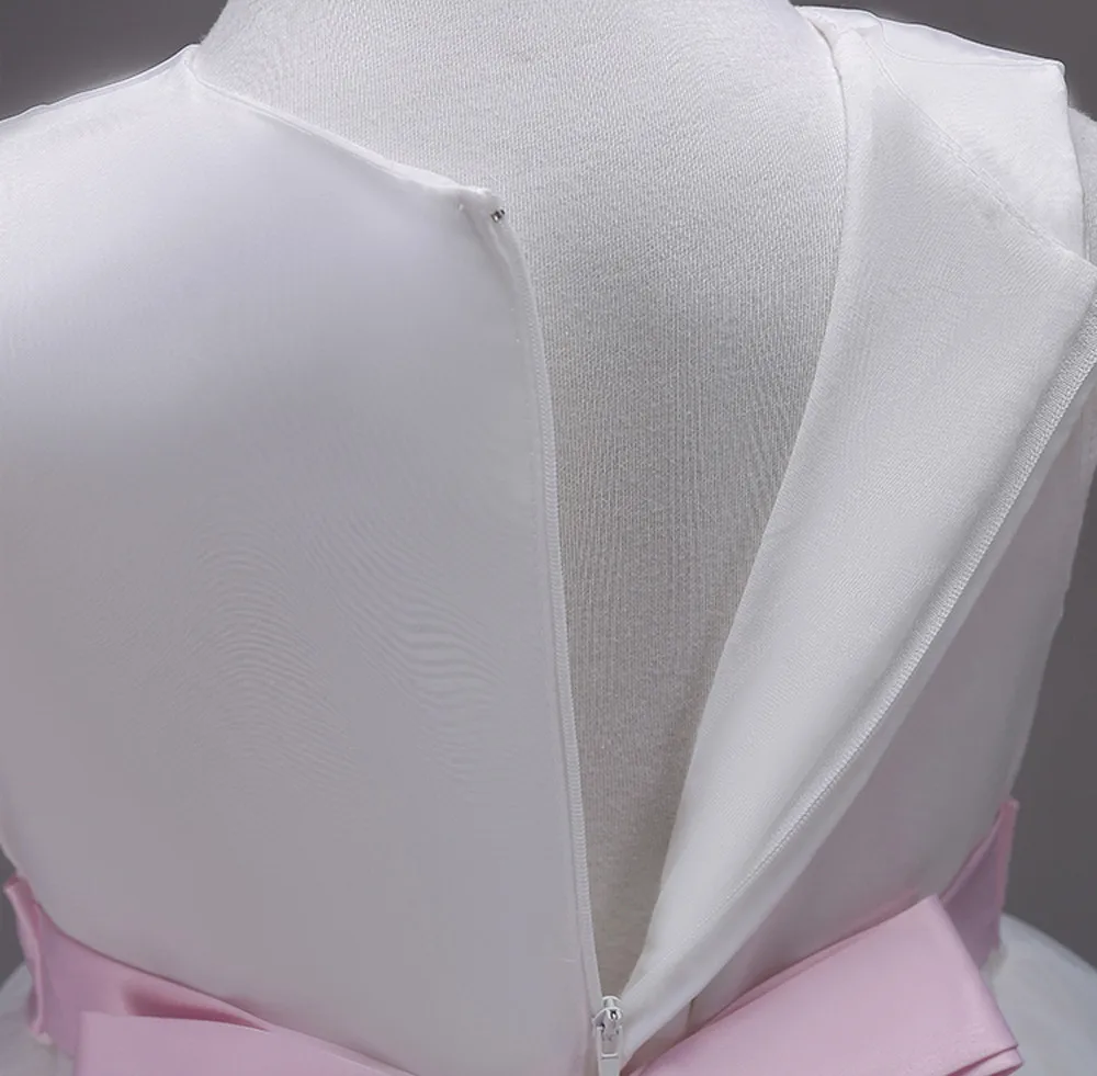 Платье подружки невесты с бантом для маленьких девочек праздничное платье дня