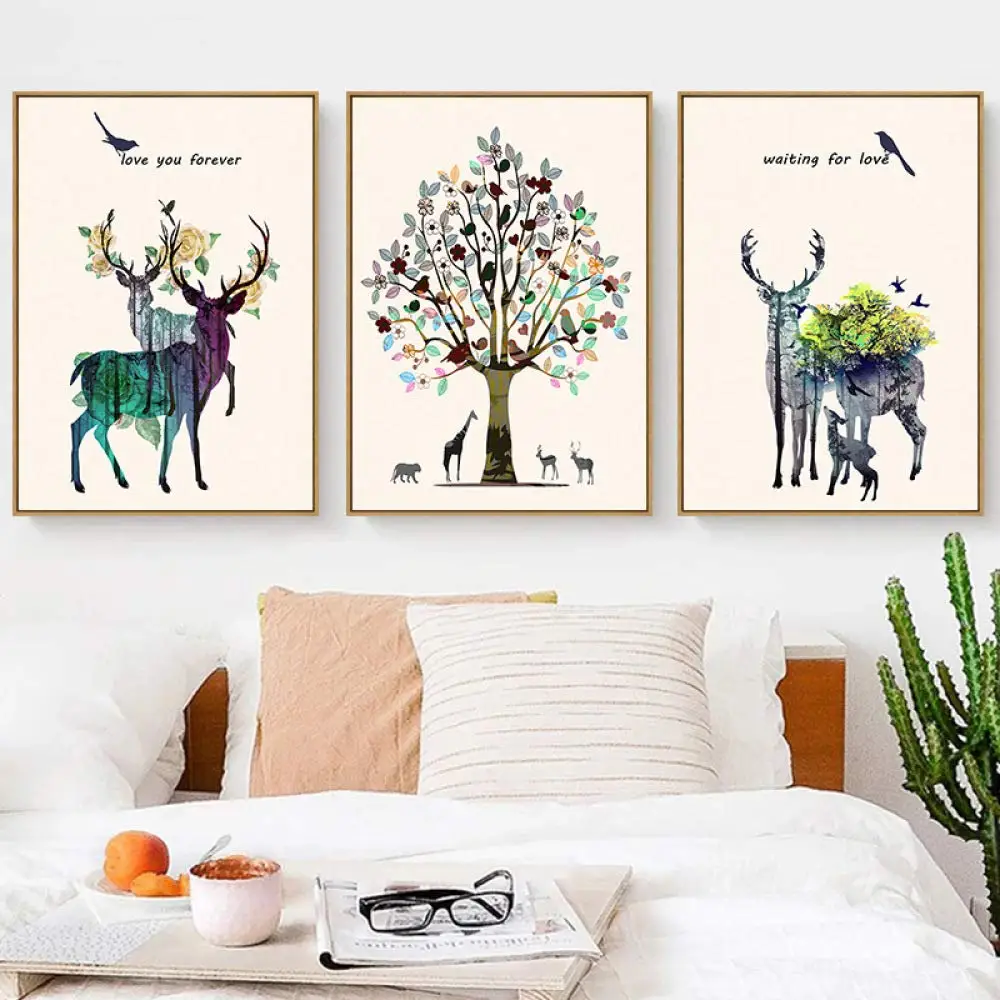 Современные картины с изображением оленя Фортуны изысканная картина животным