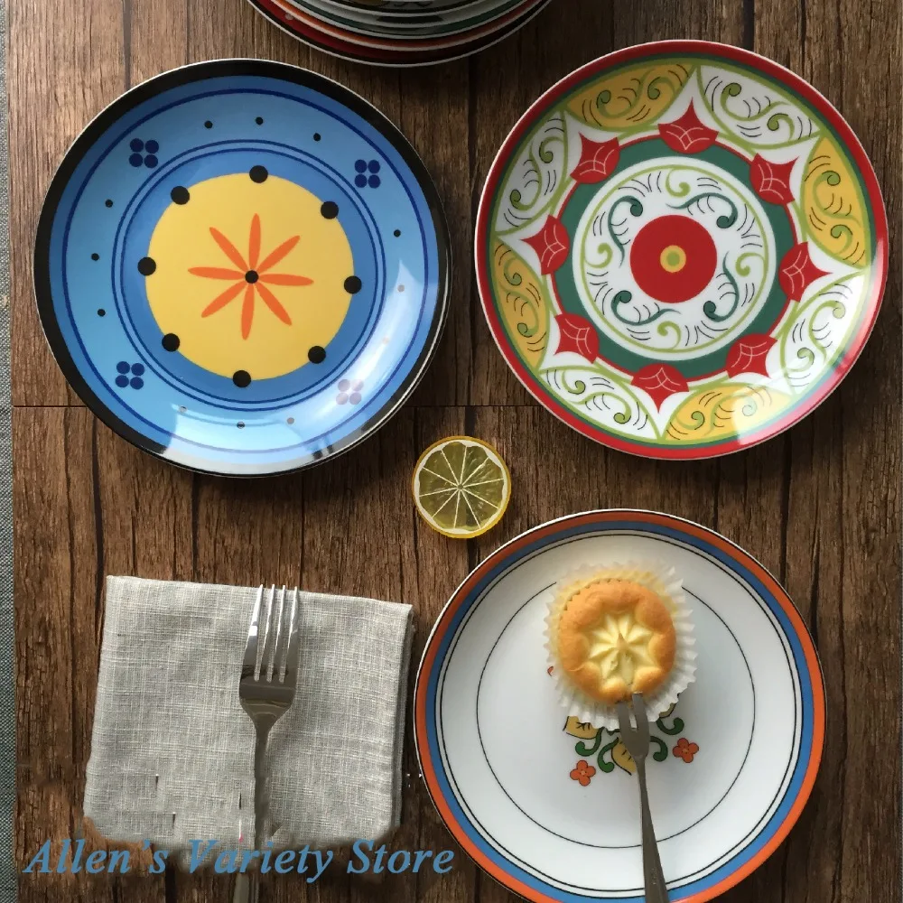 Посуда круглая в европейском ретро-стиле поднос для фруктов и блюдце Детская