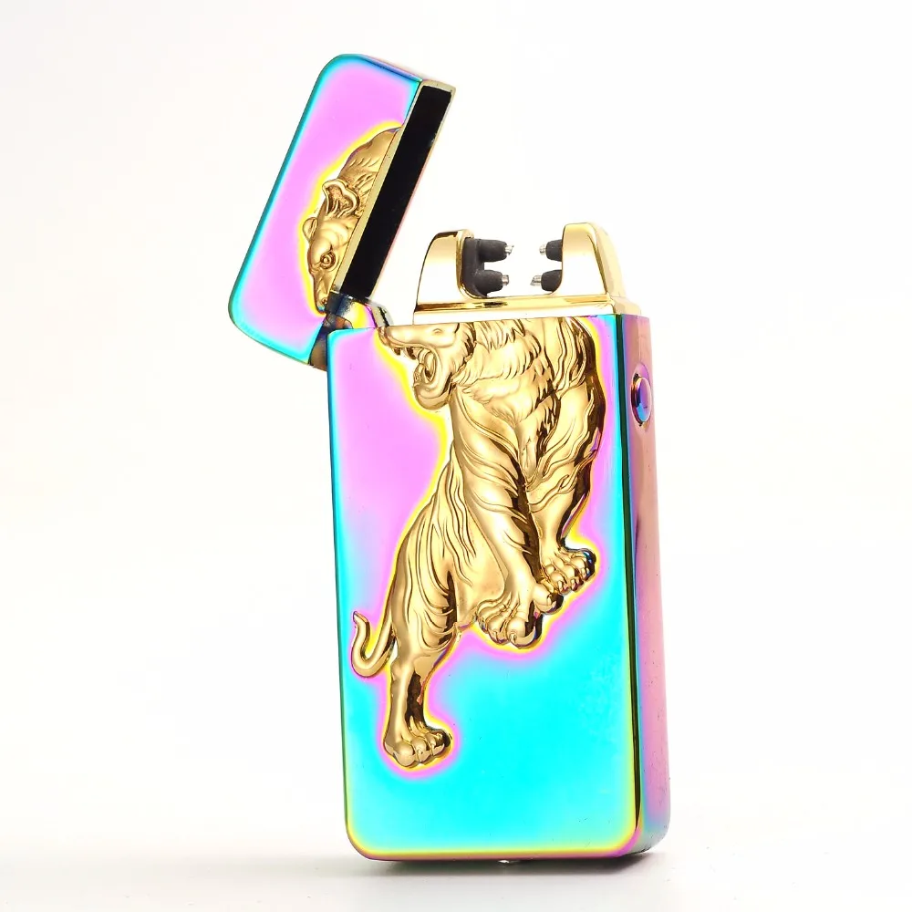 Pull Тип Usb зарядка электрическая двойная дуга плазменный Дым Зажигалка, подходит для дыма курильщика