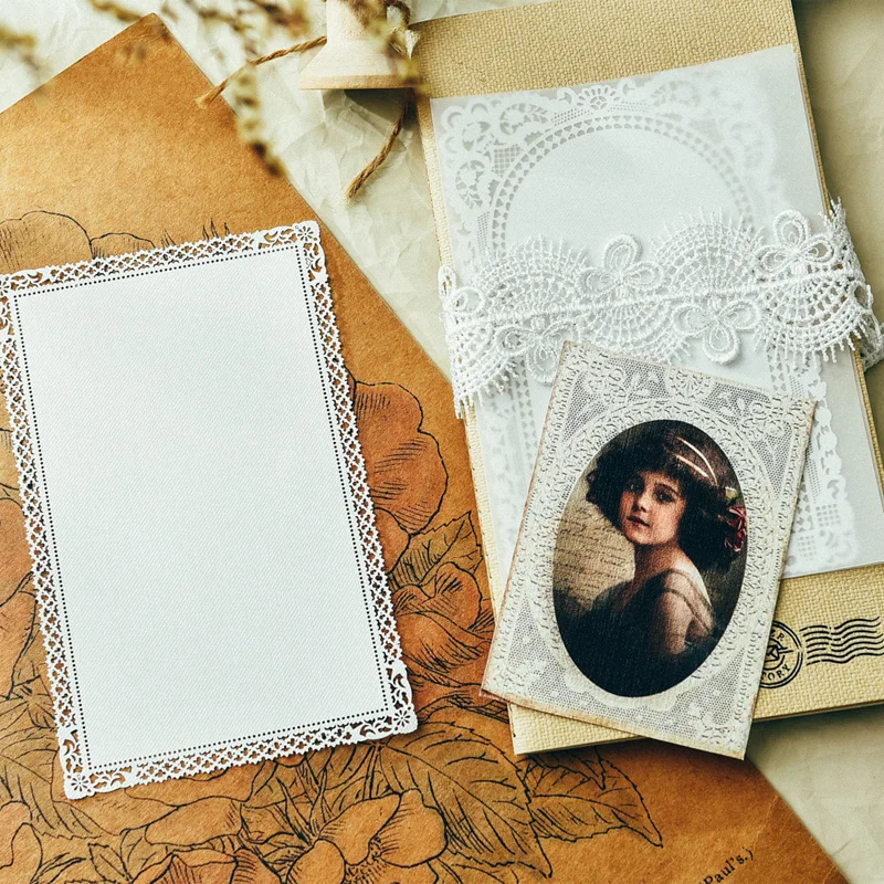 KSCRAFT винтажные элегантные кружевные доильные бумажные дозаторы для DIY карточки