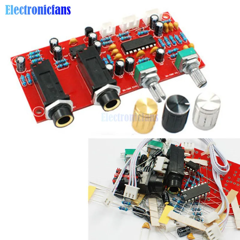 PT2399 Φ Плата усилителя микрофона караоке пластина преусилитель ревербератора