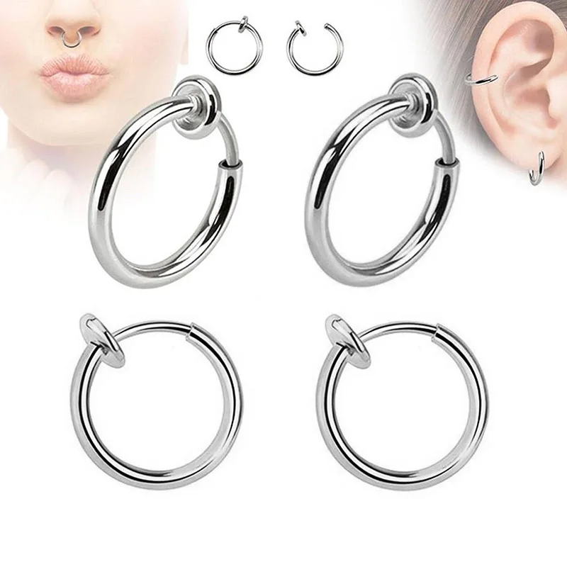 WIWI 2 шт./компл. из нержавеющей стали не Сережки для пирсинга невидимая серьга