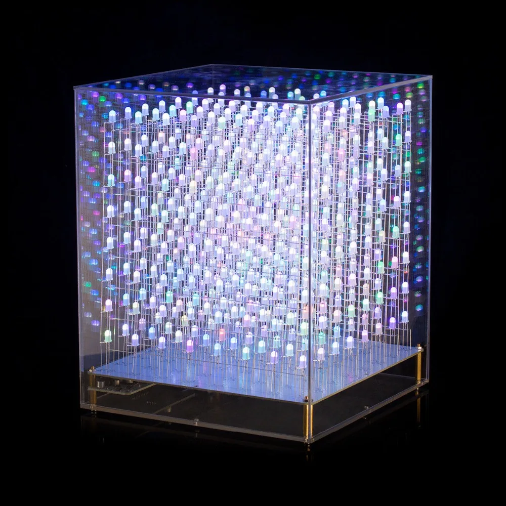 Nobsound светодиодный куб rgb 8x8x8 3D полноцветный DIY комплект/готовый музыкальный спектр