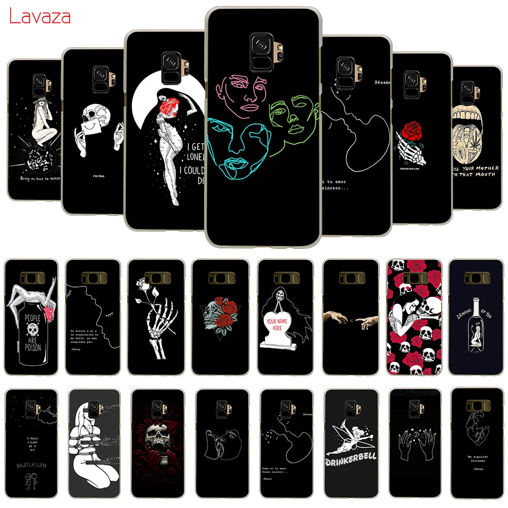 Твердый чехол для телефона Lavaza Art White Line Kiss Love Heart Flower Rose Girl Samsung Galaxy A10 A30 A40 A50 A70 M10 M20