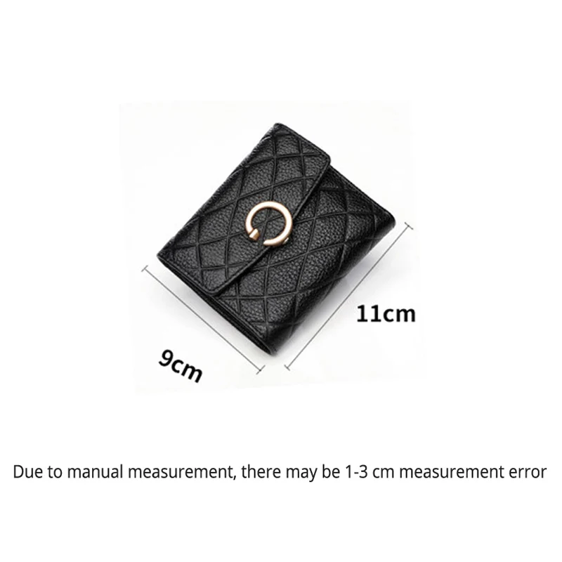 Womens Wallets Genuine Leather Small Women Short Wallet Hasp Black Linge 2018 Fashion Female Purses Lady Portfel Damski | Багаж и сумки