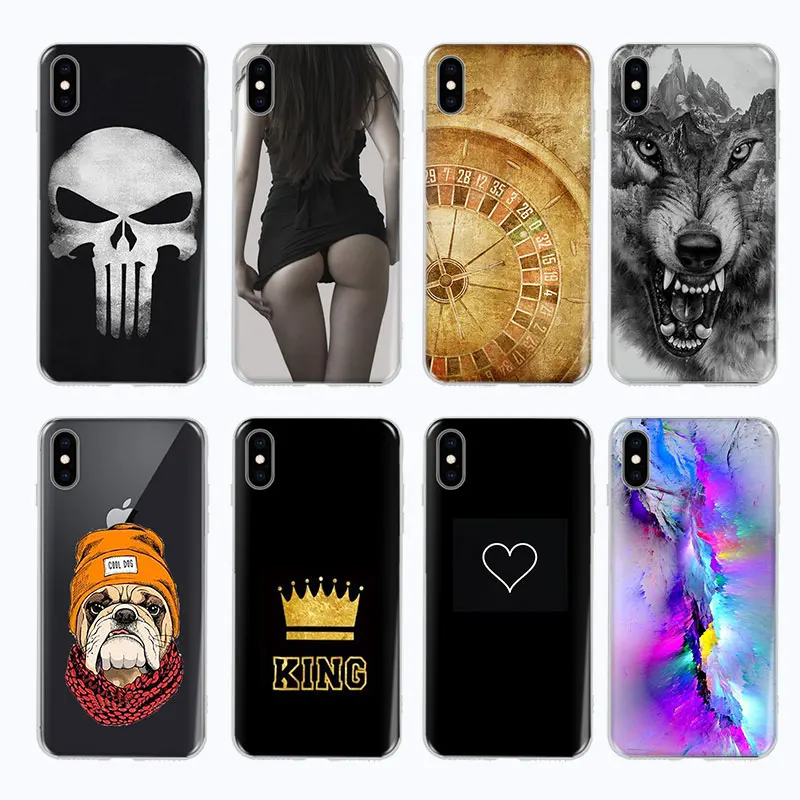 Чехол из ТПУ для iphone 7 8 6 Plus X XS Max чехол 5 5S 5SE SE XR чехлы телефонов с изображением