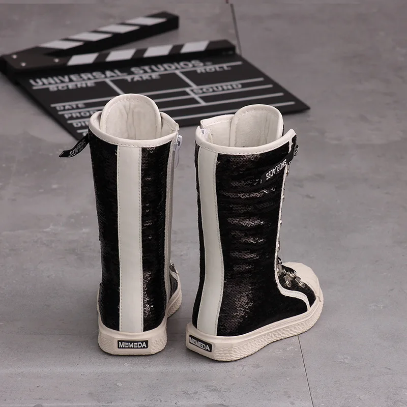 Зима 2019 новинка модные вечерние ботинки принцессы для девочек детские