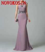 2019 purple prom dresses chiffon top beaded sequins zipper floor length formal evening dress party dress