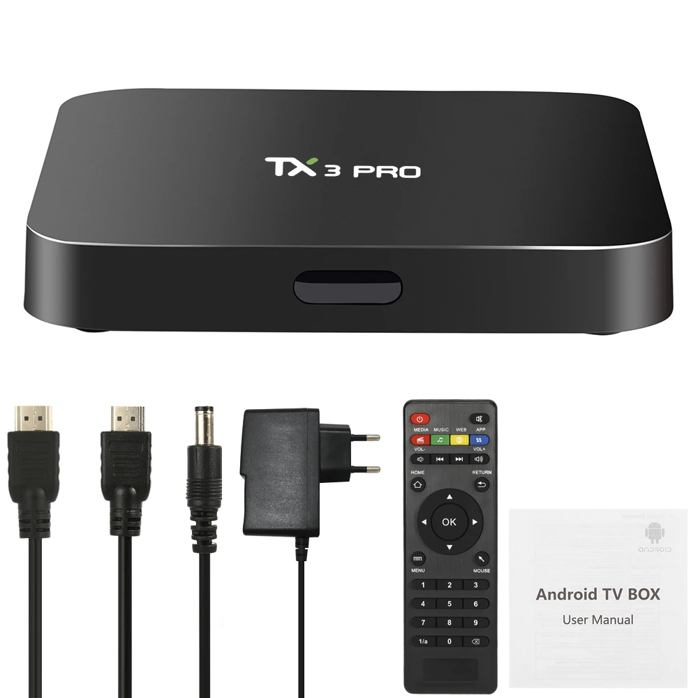 TX3 Pro Smart tv Box 1 + 8 Гб Android 7 четырехъядерный Amlogic S905W 17 полностью загруженный