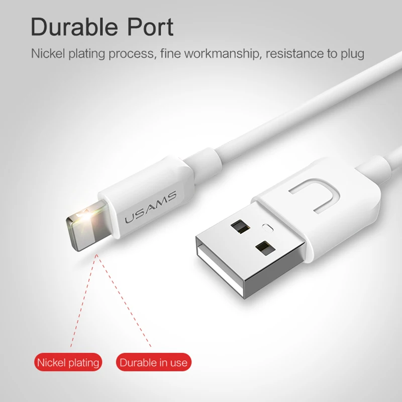 Кабель-адаптер для мобильного телефона USB iPhone iOS 2A USAMS кабель быстрой зарядки iphone