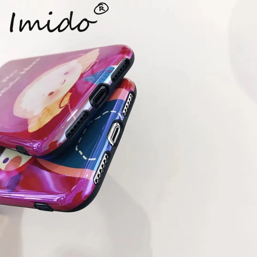 IMIDO Little Red Riding Hood Phone Case For iPhone XS XR Max Soft TPU Silicone for 6 7 8 Plus Cace |