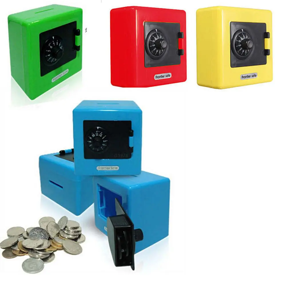 Умные детские экономия денег хранения монет банка наличные код сейфа красочная