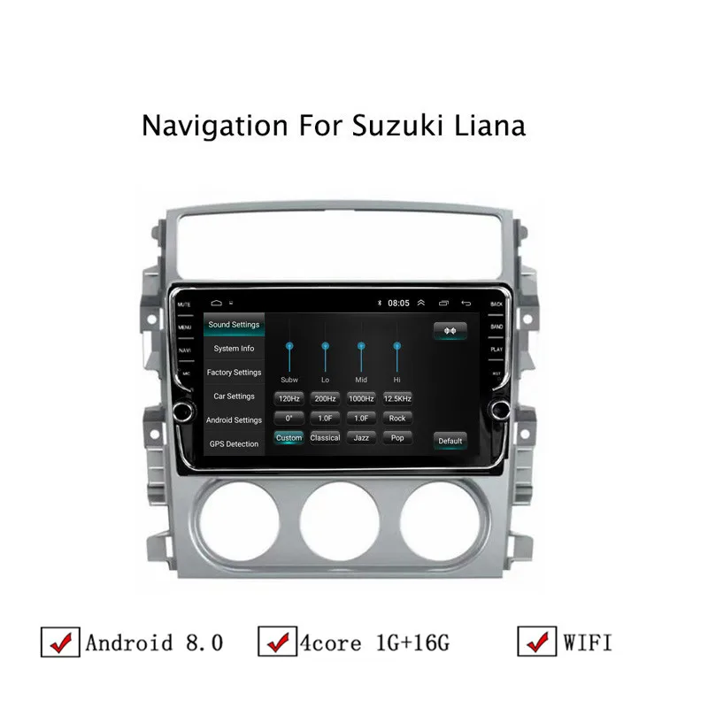 NAVITOPIA 9 дюймов автомобильный мультимедийный плеер Andriod 8 1 gps навигация для Suzuki Liana
