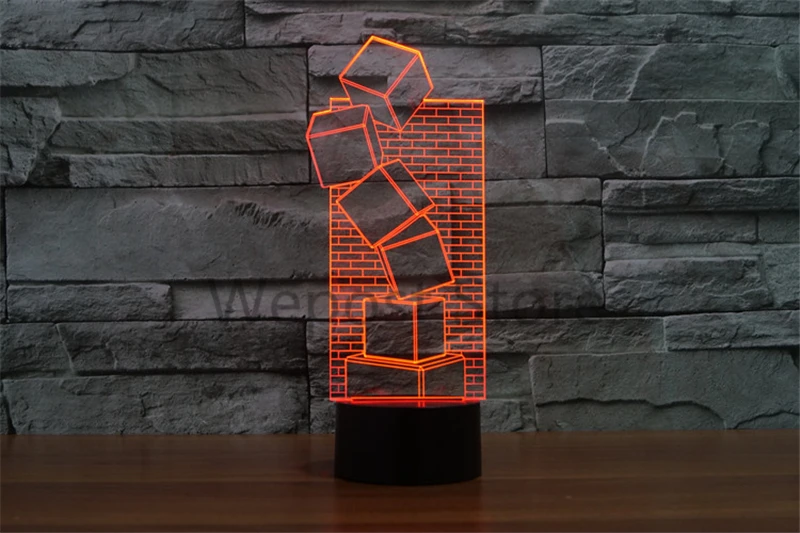 Новинка светящийся куб 7 видов цветов меняющий светодиодный ночник строительный