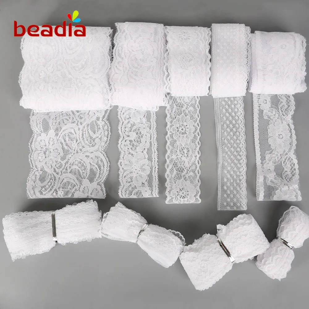 Новая белая кружевная лента 10 ярдов красивая Ширина 13 165 мм отделка ткани для