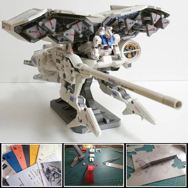 Бумажная модель Gundam RX 78 GP03 мобильная броня система Dendrobium 1 м длинные 3d diy