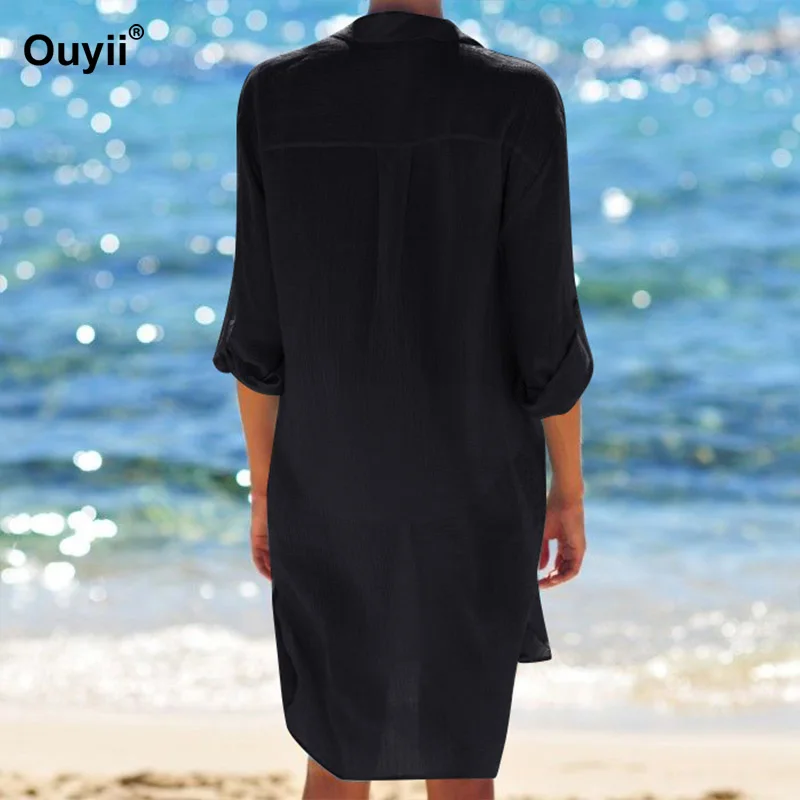 Женский кардиган с двойным карманом Пляжное бикини верхняя блузка новинка 2019| |