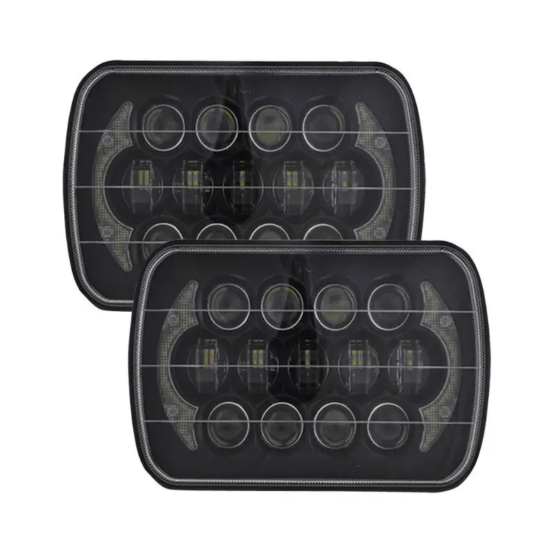 1 пара прямоугольные светодиодные фары для Jeep Wrangler YJ Cherokee XJ H6014 H6052 H6054 105 Вт 5x7 7x6
