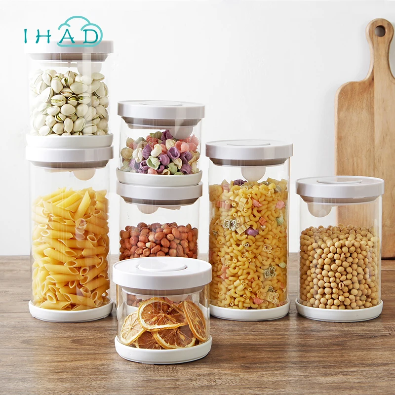 Кухонный пресс тип герметичный Jar бытовой бутылку удобно крупы снэк-резервуар