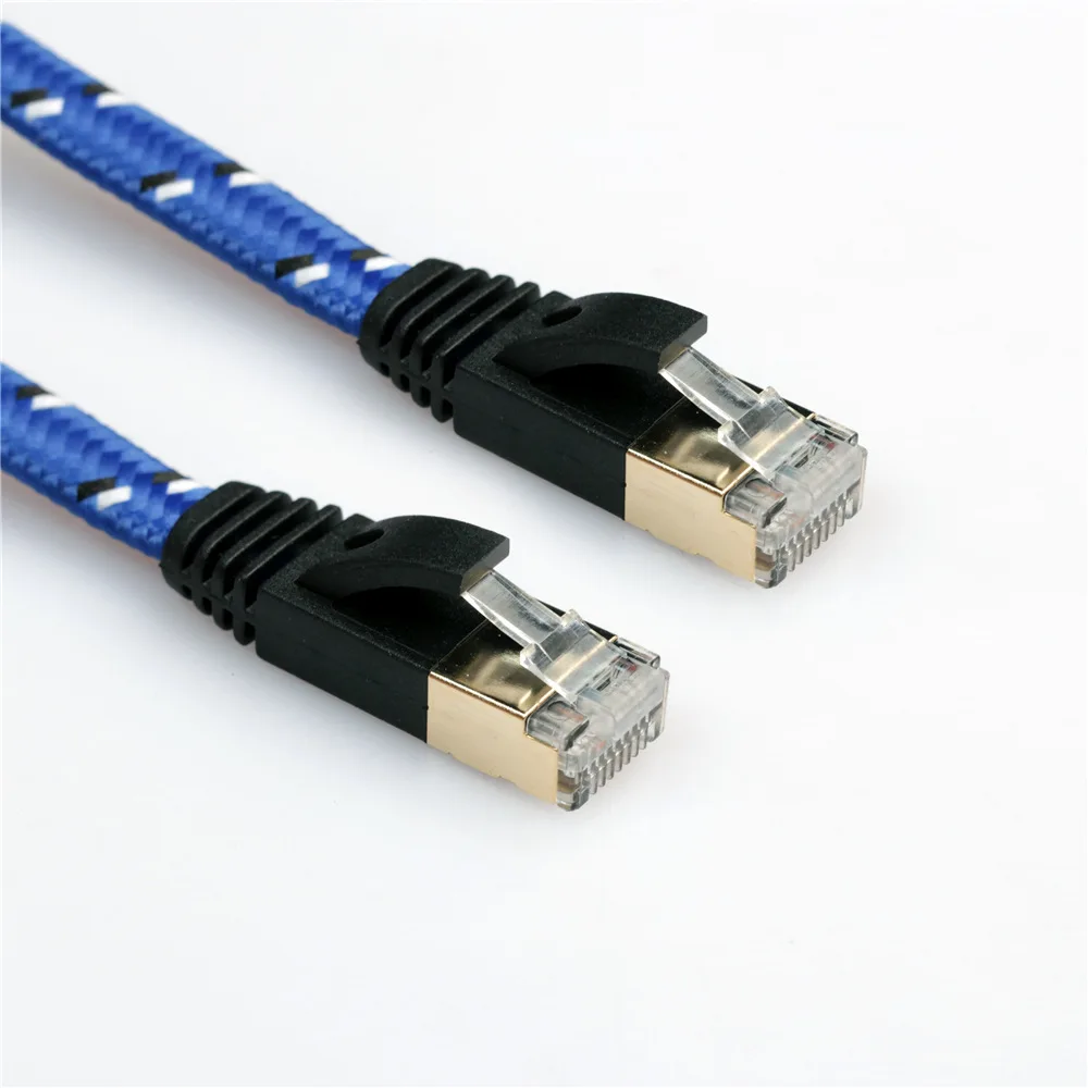 Сетевой Ethernet коммутатор CAT7E плоский кабель для компьютера и ноутбука 10 м|cat7 patch