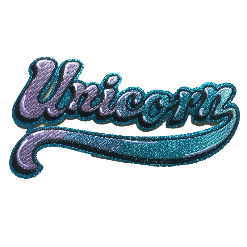 2 шт./компл. буквы Единорог вышитые патчи железные на ткани машина для ремонта