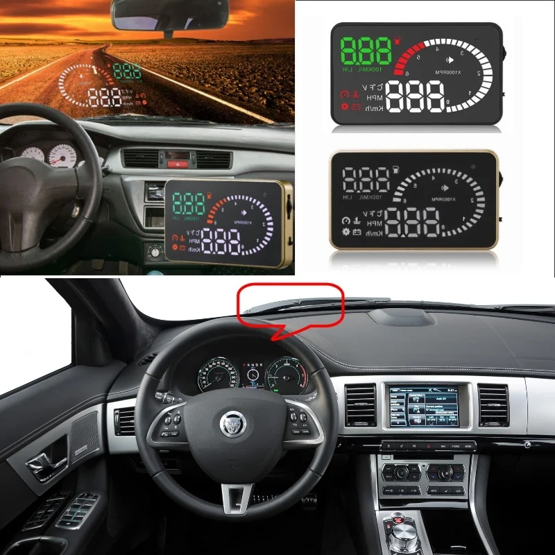 Автомобильный HUD Дисплей для Jaguar XF XE XJ S Type X F Pace цифровой проектор|obd ii car hud|hud display
