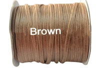 4mm brown flat korea polyester waxed cord wax rope threaddiy jewelry findings accessories bracelet necklace string100yards