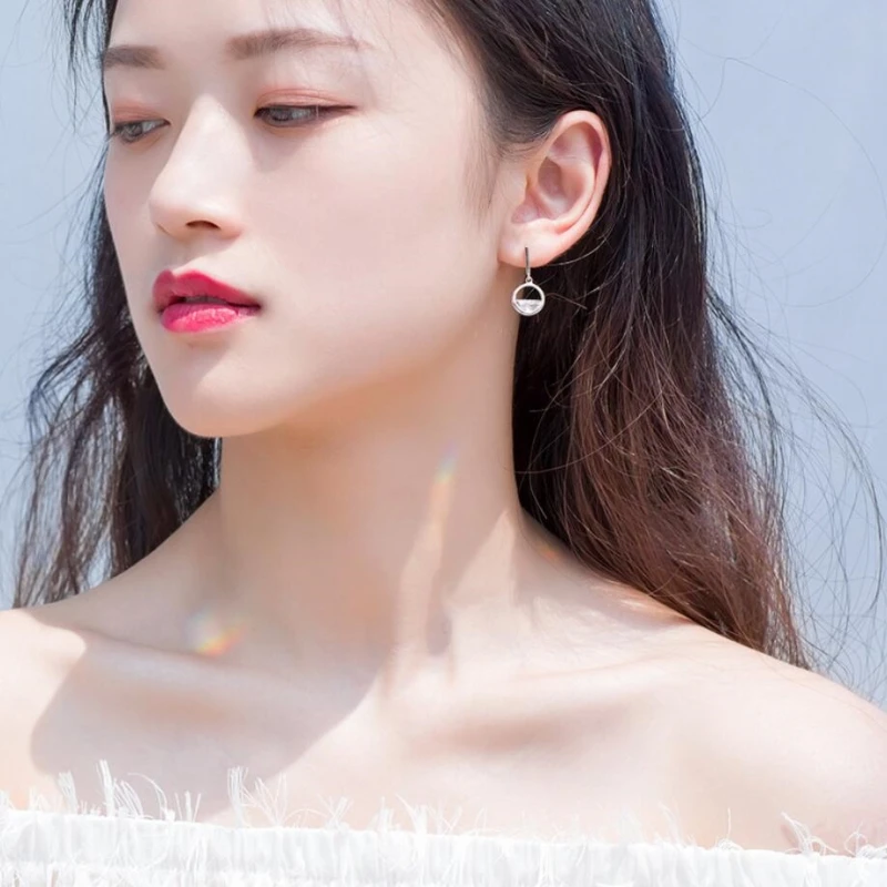 Креативная личность корейский Асимметричный простой подарок 925 пробы Серебряный