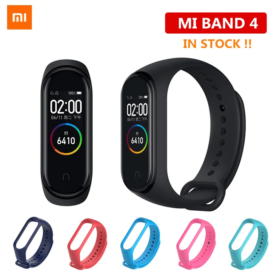 В наличии Xiaomi Mi Band 4 оригинальный 2019 новейший музыкальный смарт браслет Miband