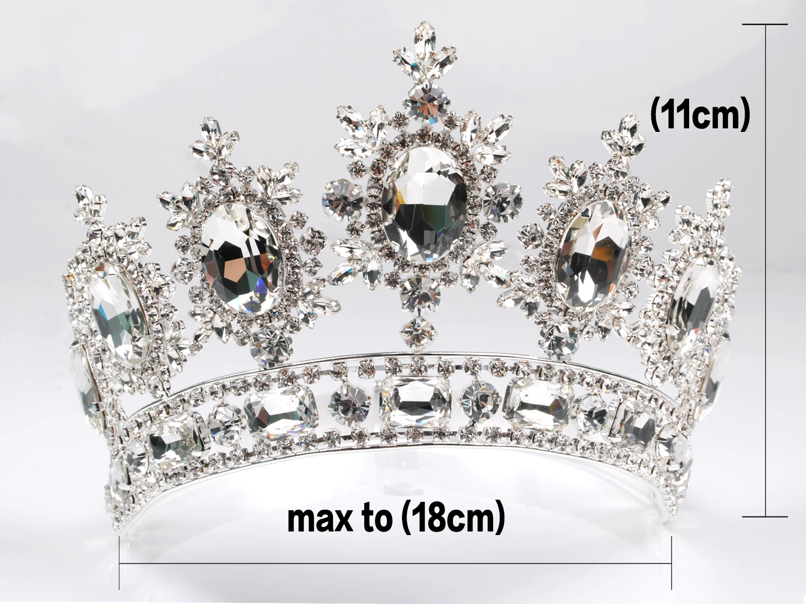 

Luxury Royal King Wedding Crown Bride tiaras and Crowns Queen Hair Jewelry Crystal Diadem Prom Headdress Head accessorie Pageant