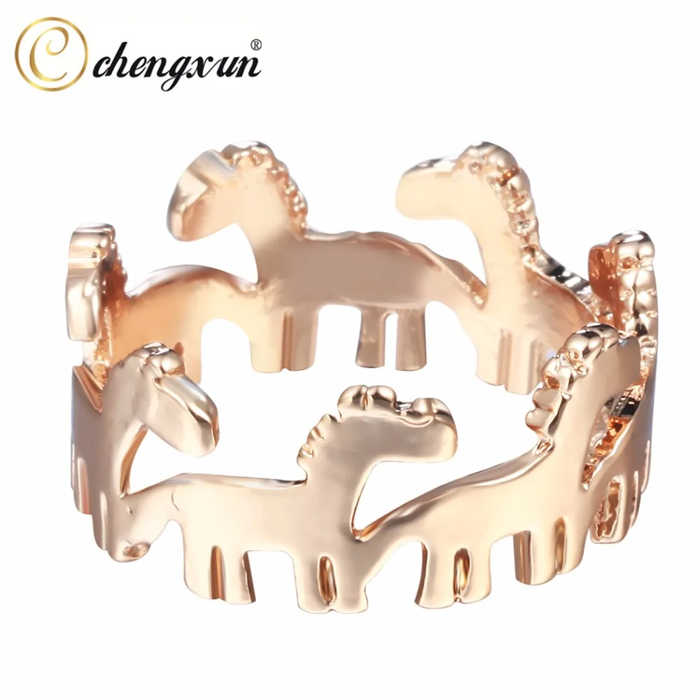 Chengxun Новая мода кольцо изделия мило любовь динозавров животного Обручение