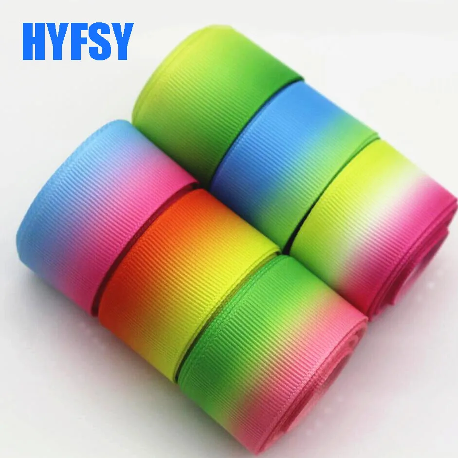

Градиентная лента hyfsy 10001, 1 '25 мм, 10 ярдов, материалы для банта ручной работы, подарочная упаковка, корсажные ленты