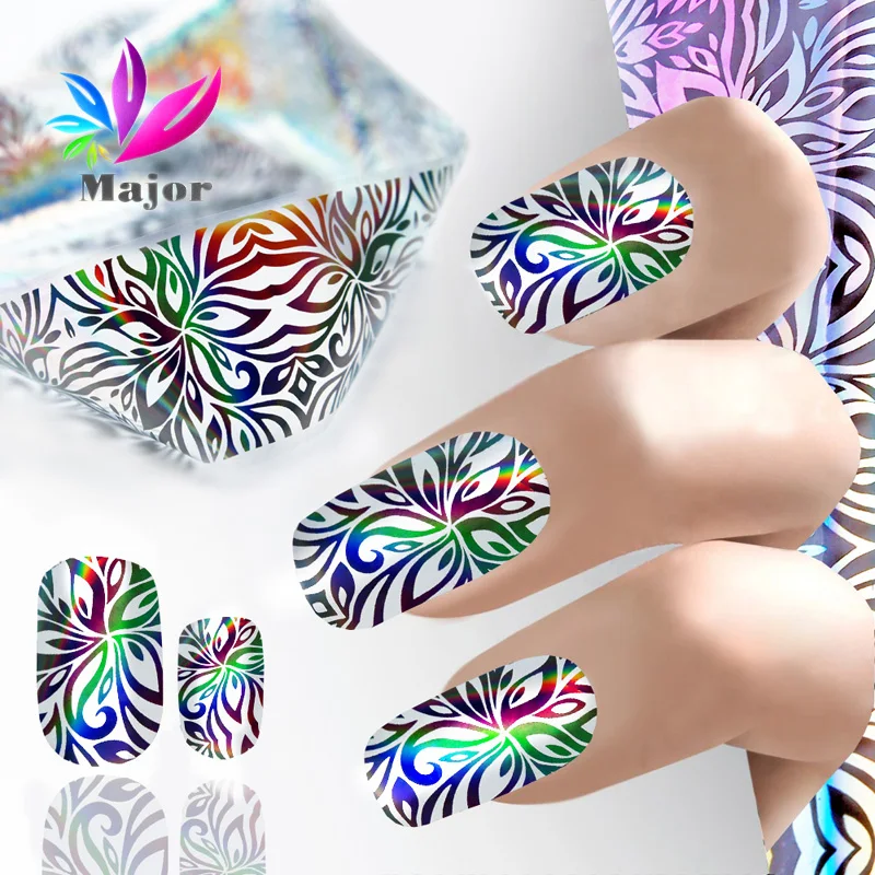 

New Fashion Holographic Shiny Laser Nail Art Foils Paper laser Nail transfer foil nail art Decorations