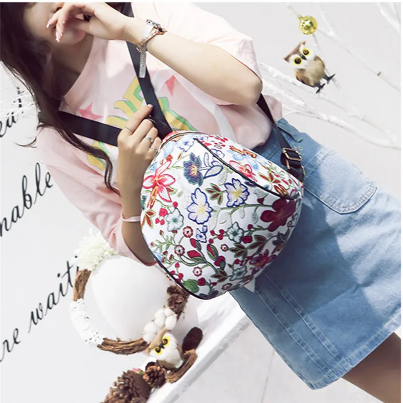 2018 Винтаж Этническая Вышивка Рюкзак Для женщин цветок дорожные сумки школьный