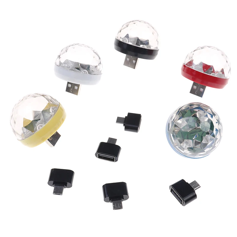 Музыкальный сценический светильник Mini USB светодиодный вечерние светильник s шоу клуб диско светильник лазерный проектор контроль звука кристалл магический шар эффект светильник s