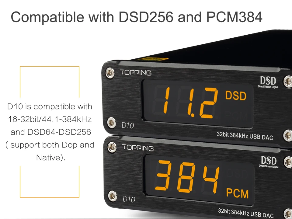Топпинг D10 ES9018K2M PCM384 и DSD256 USB ЦАП XMOS XU208 OPA2134 линейный выход оптический и коаксиальный выход аудио усилитель декодер ЦАП