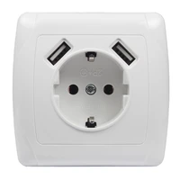 usb wall socket free shipping double usb port 5v 2a usb enchufes para wall outlet usb outlet steckdose a001