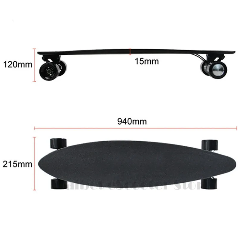 4 колеса электрический скутер взрослых самокат Лонгборд скейтборд двойной мотор