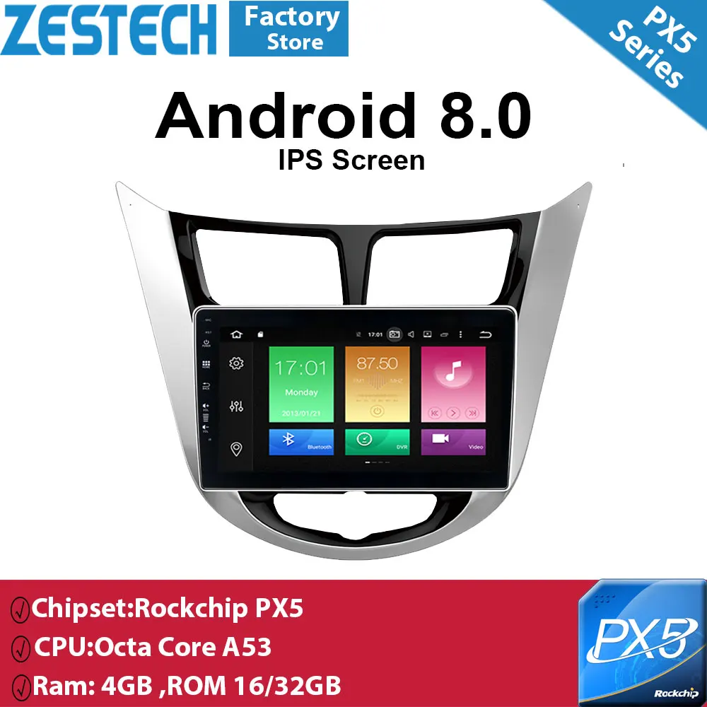Android 8 0 2 Дин радио dvd GPS плеер для hyundai Solaris Accent Verna автомобильное с мультимедиа