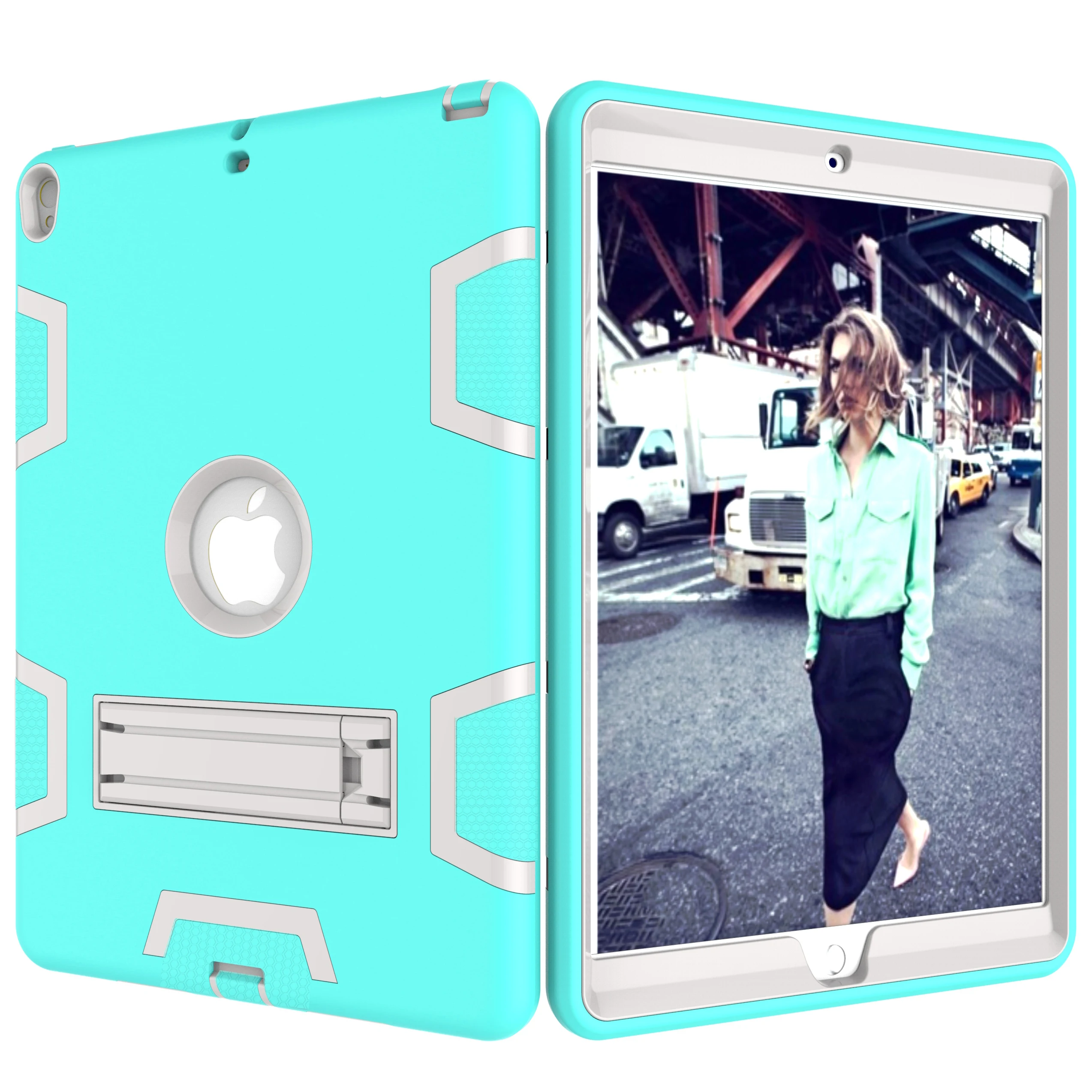 

Conlez for iPad Air 3 10.5 Inch 2019 Heavy Duty Hybrid Shockproof Amor Case Back Cover Protective Case for iPad Pro 10.5'' 2017