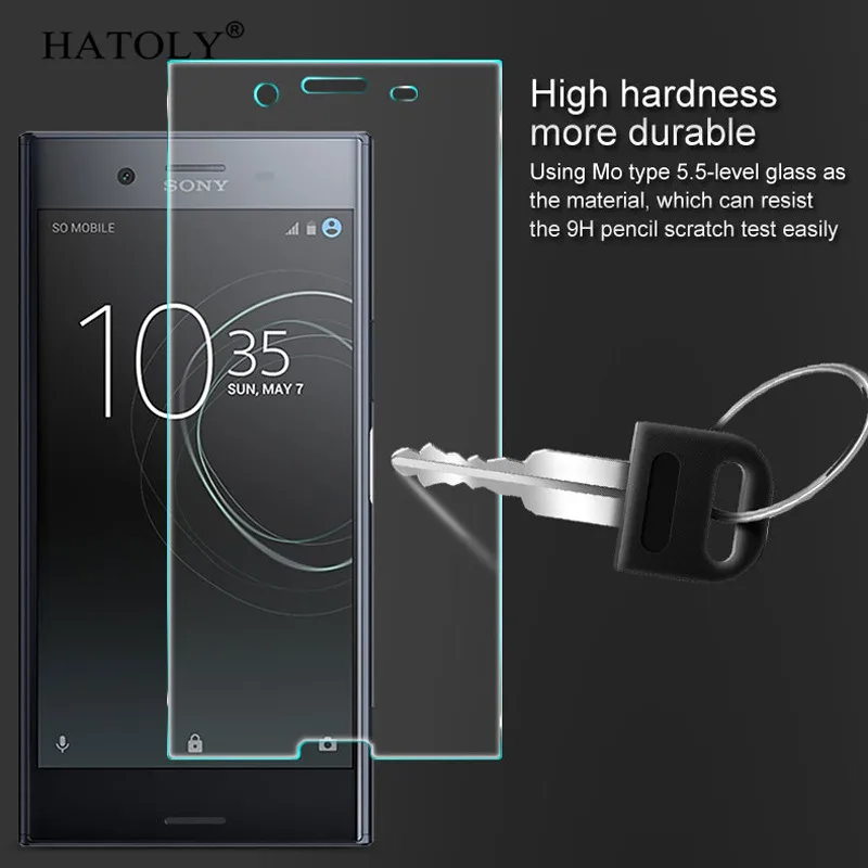 2 шт стекло для Sony Xperia XZ Премиум Закаленное протектор экрана ультра тонкий полный